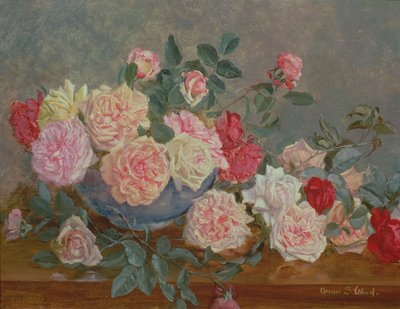 Roses in a Blue Vase by Eleanor Stuart Wood